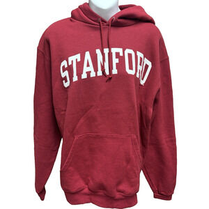 University Of Stanford Mens Hoodie Sweatshirt Size Medium Champion Long Sleeve